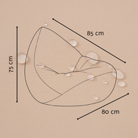 "Sunny Seat" Wasserfester Kinder-Sitzsack 80x85cm für drinnen & draußen