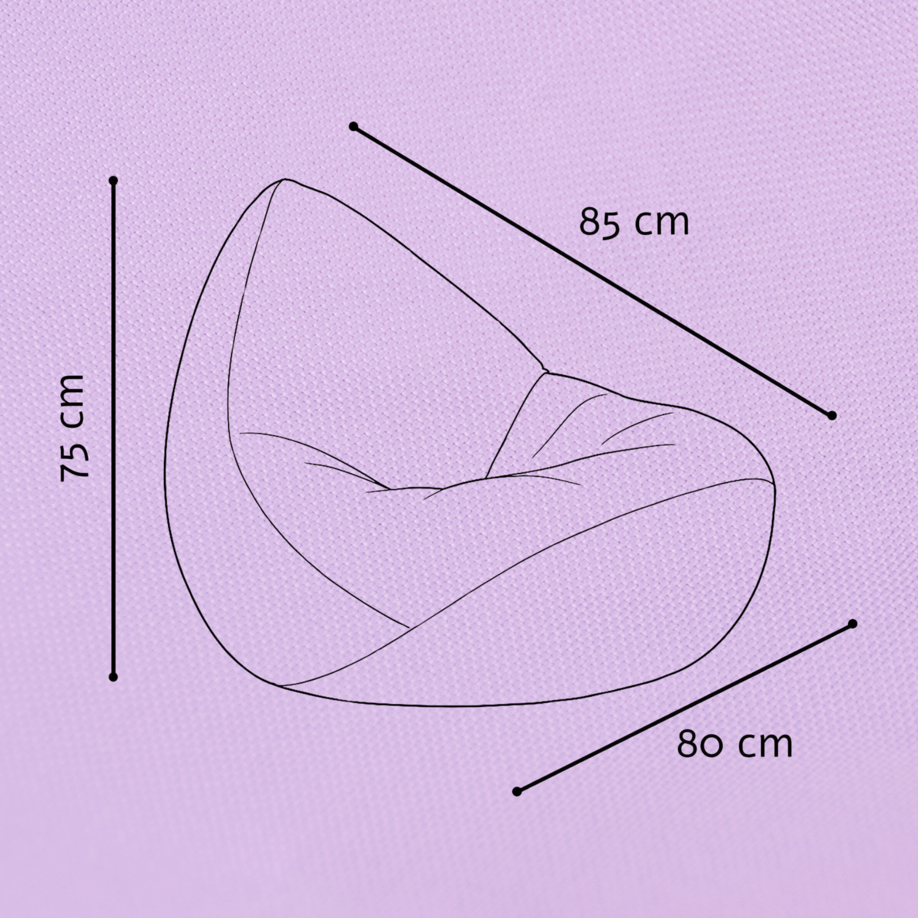 "Sunny Seat" Wasserfester Kinder-Sitzsack 80x85cm für drinnen & draußen