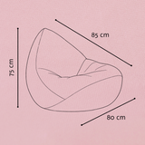 "Sunny Seat" Wasserfester Kinder-Sitzsack 80x85cm für drinnen & draußen