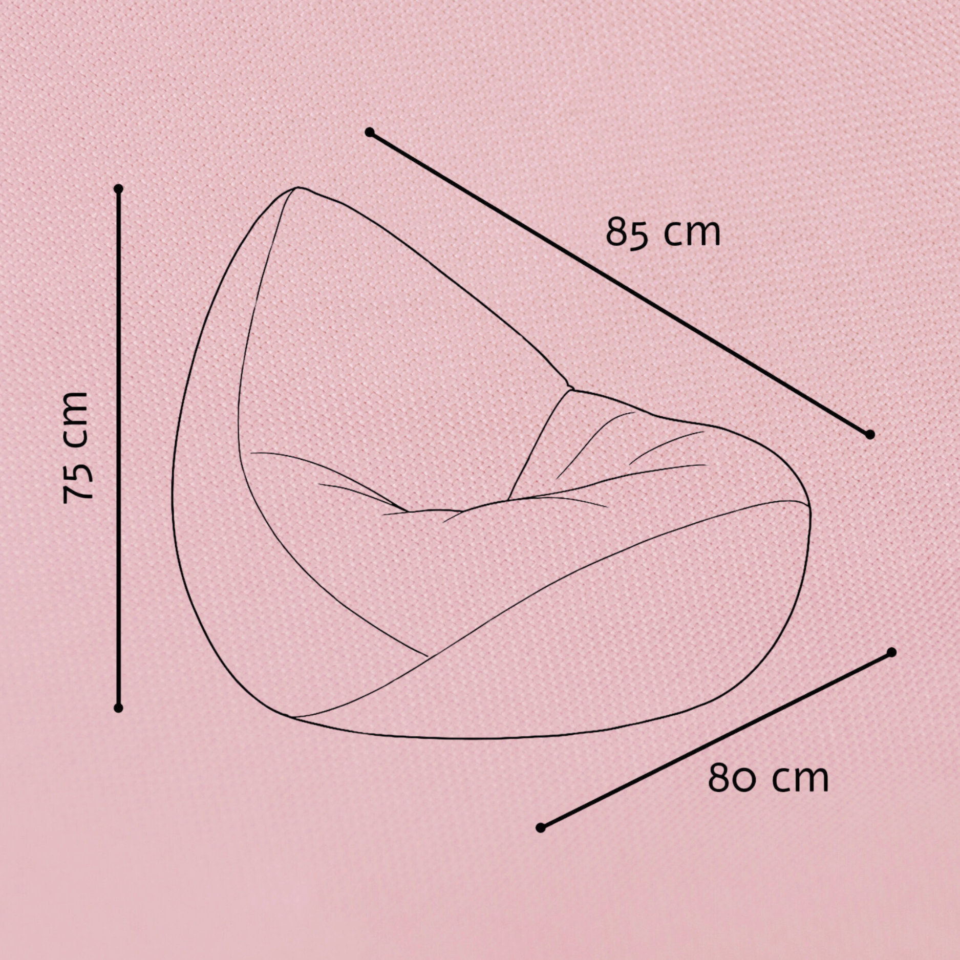 "Sunny Seat" Wasserfester Kinder-Sitzsack 80x85cm für drinnen & draußen