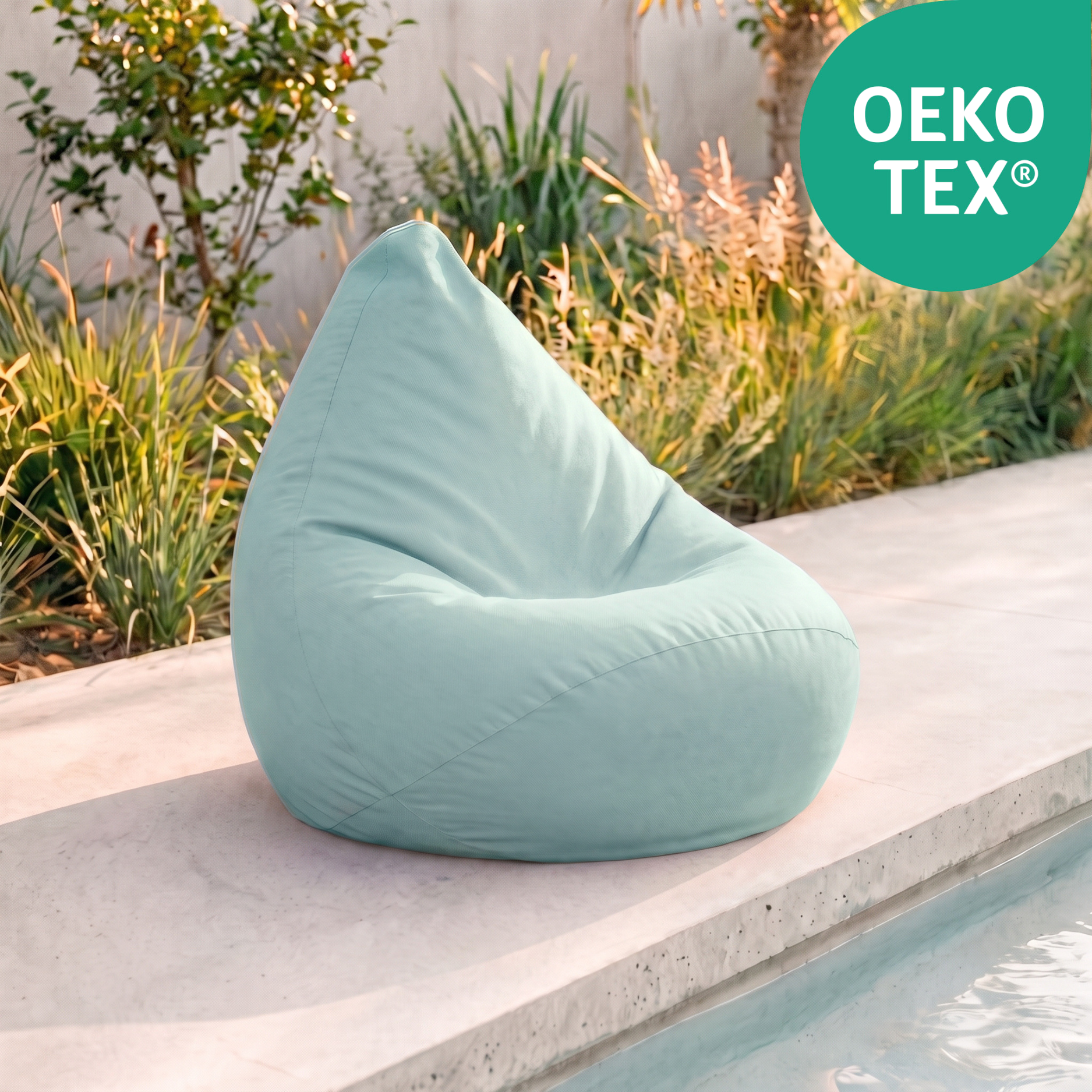 "Sunny Seat" Wasserfester Kinder-Sitzsack 80x85cm für drinnen & draußen