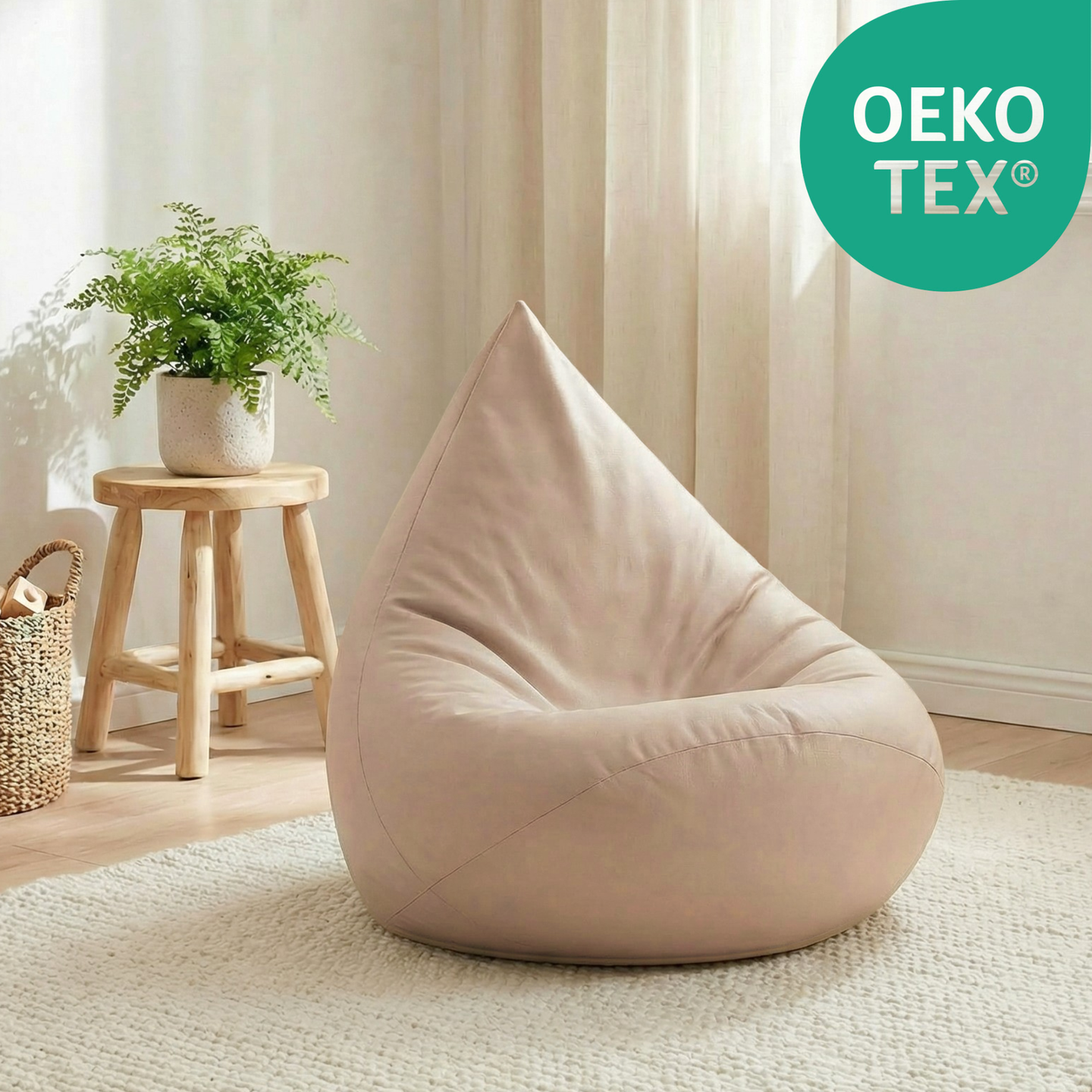 "Sunny Seat" Wasserfester Kinder-Sitzsack 80x85cm für drinnen & draußen