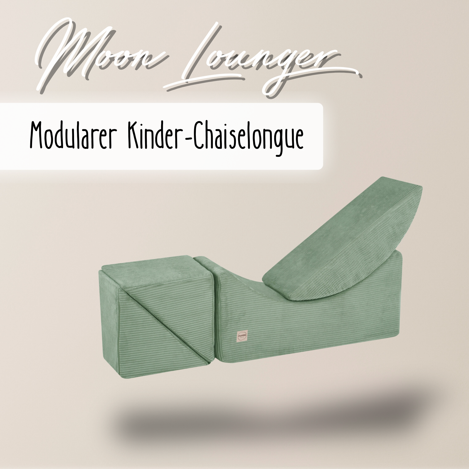 "Moon Lounger" Modularer Kinder-Chaiselongue 145×35×45cm