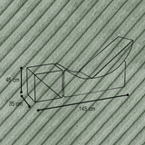 "Moon Lounger" Modularer Kinder-Chaiselongue 145×35×45cm