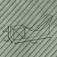 "Moon Lounger" Modularer Kinder-Chaiselongue 145×35×45cm