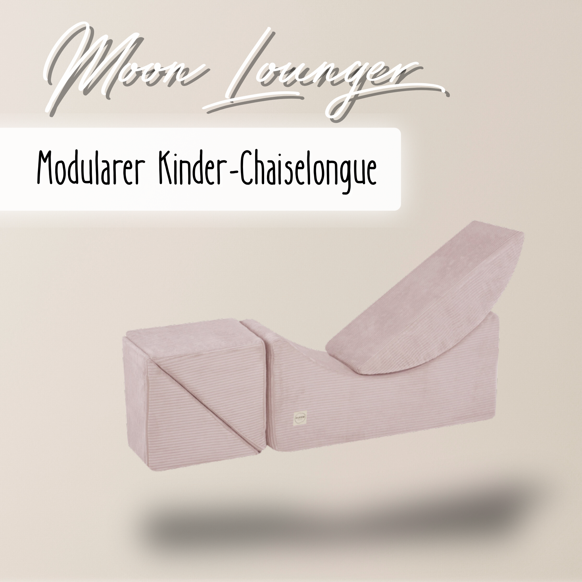 "Moon Lounger" Modularer Kinder-Chaiselongue 145×35×45cm