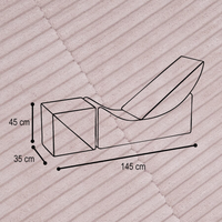 "Moon Lounger" Modularer Kinder-Chaiselongue 145×35×45cm
