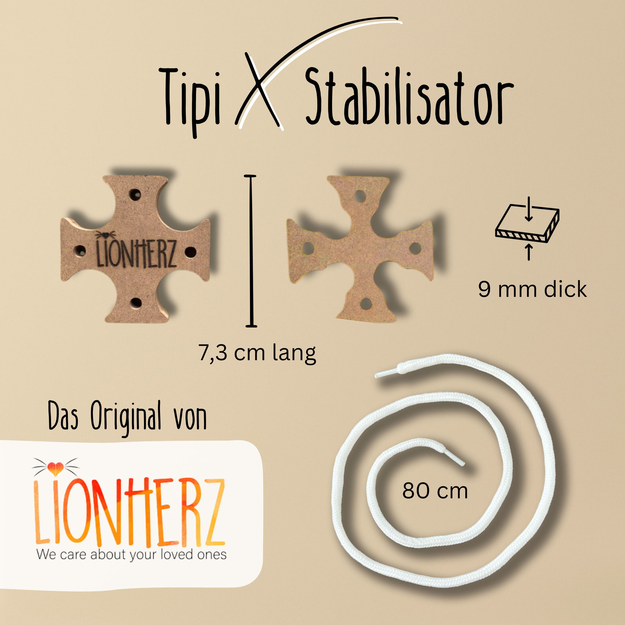 tipi zelt stabilisator LIONHERZ® Tent Stabilizer – Anti-collapse system for tipi tents – Lionherz