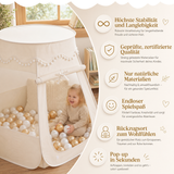 Pop-Up Bällebad-Spielzelt aus Baumwolle/Hanf