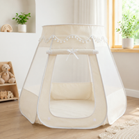 Cotton/hemp pop-up ball pit play tent