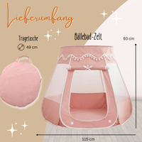 Pop-Up Bällebad-Spielzelt aus Baumwolle/Hanf