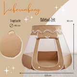 Pop-Up Bällebad-Spielzelt aus Baumwolle/Hanf