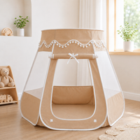 Pop-Up Bällebad-Spielzelt aus Baumwolle/Hanf