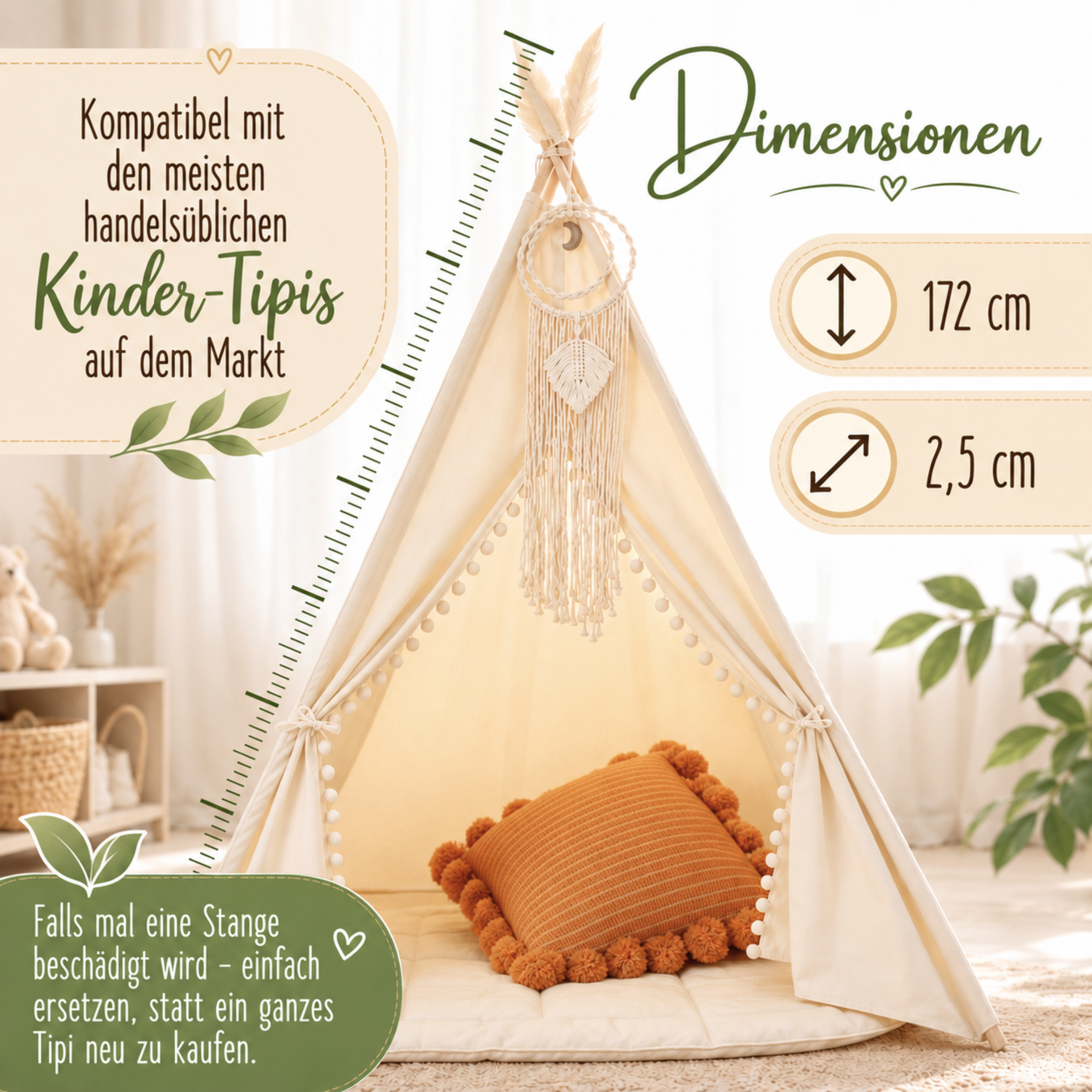 Tipi pole (1 piece)