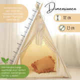 1 Tipi-Stange (4 Teile, 3 Verbinder)