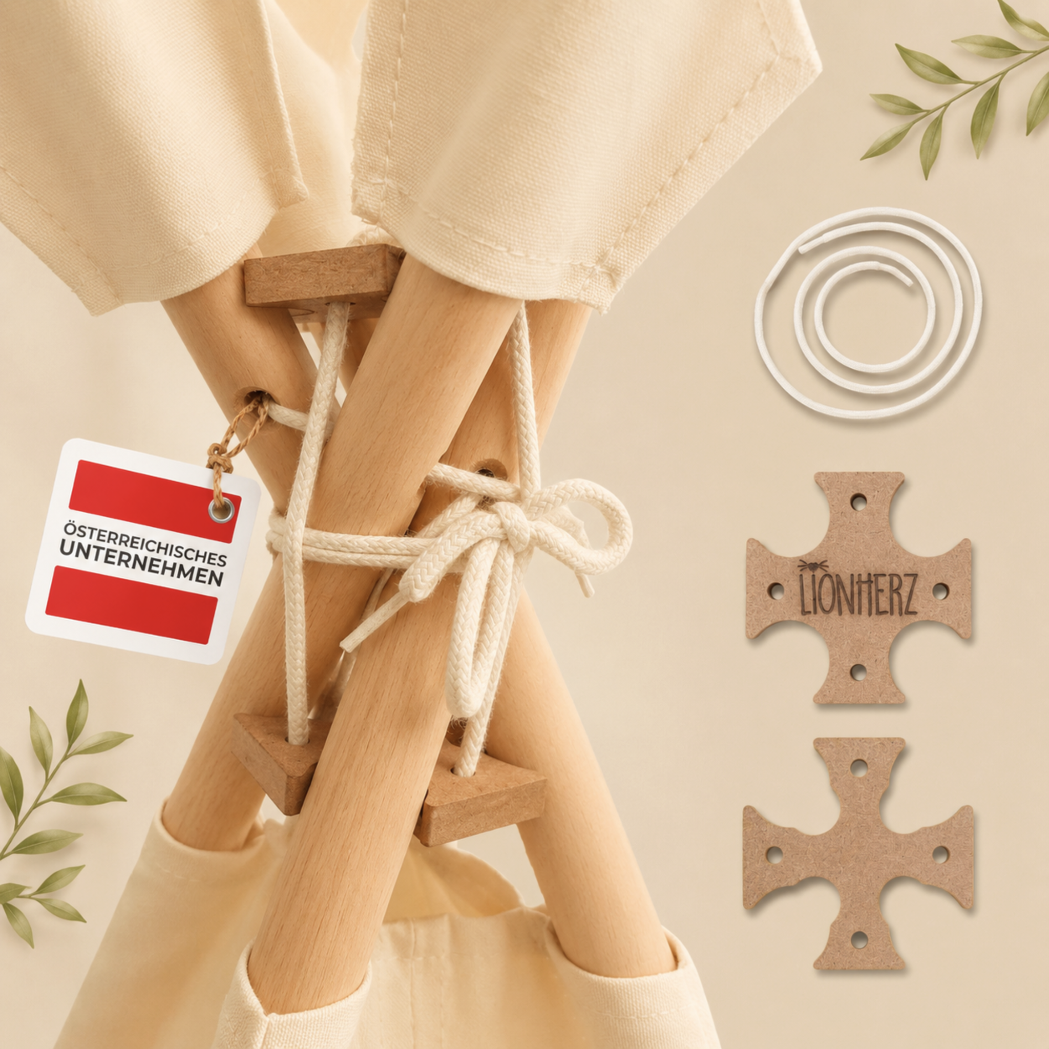 LIONHERZ® Zeltstabilisator – Anti-Kollaps-System für Tipi-Zelte – Lionherz