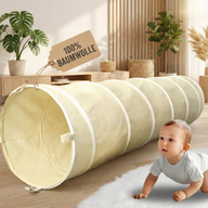 Spieltunnel – 100% Baumwolle, 180x46cm faltbar