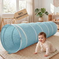 Spieltunnel aus Baumwolle/Hanf, passend zu den Spielzelten, 180x46cm