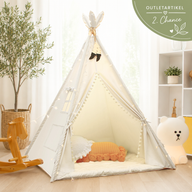 RETOURENARTIKEL: Tipi Kinderzelt Set - 100% Baumwolle