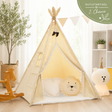 RETOURENARTIKEL: Tipi Kinderzelt Set - 100% Baumwolle
