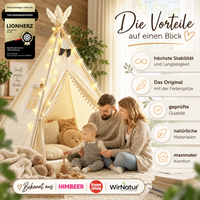 Tipi Kinderzelt aus 100% Baumwolle 150x120cm