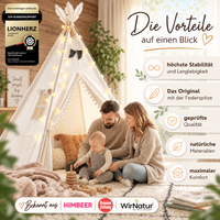 Tipi Kinderzelt aus 100% Baumwolle 150x120cm