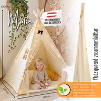 Tipi children's tent - 100% cotton