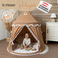 rundes Spielzelt - atmungsaktiv aus Baumwolle & Hanf