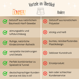 Pop-Up Bällebad-Spielzelt aus Baumwolle/Hanf