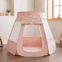 Pop-Up Bällebad-Spielzelt aus Baumwolle/Hanf