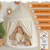 rundes Spielzelt - atmungsaktiv aus Baumwolle & Hanf