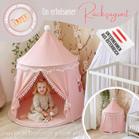 Play tent - breathable made of cotton &amp; hemp