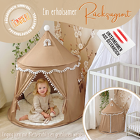Play tent - breathable made of cotton &amp; hemp