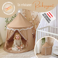 Play tent - breathable made of cotton &amp; hemp