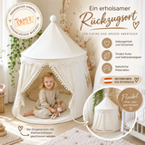 RETOURENARTIKEL: rundes Spielzelt - atmungsaktiv aus Baumwolle & Hanf