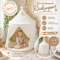 RETOURENARTIKEL: rundes Spielzelt - atmungsaktiv aus Baumwolle & Hanf