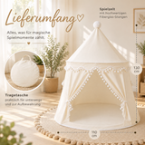 RETOURENARTIKEL: rundes Spielzelt - atmungsaktiv aus Baumwolle & Hanf