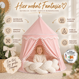 RETOURENARTIKEL: rundes Spielzelt - atmungsaktiv aus Baumwolle & Hanf