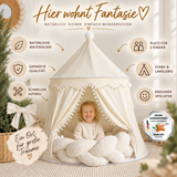 RETOURENARTIKEL: rundes Spielzelt - atmungsaktiv aus Baumwolle & Hanf