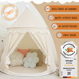 rundes Spielzelt - atmungsaktiv aus Baumwolle & Hanf