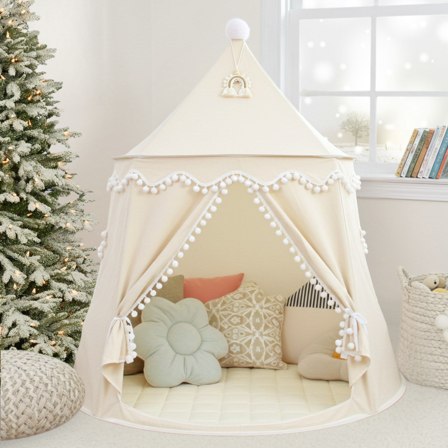 Play tent - breathable made of cotton &amp; hemp