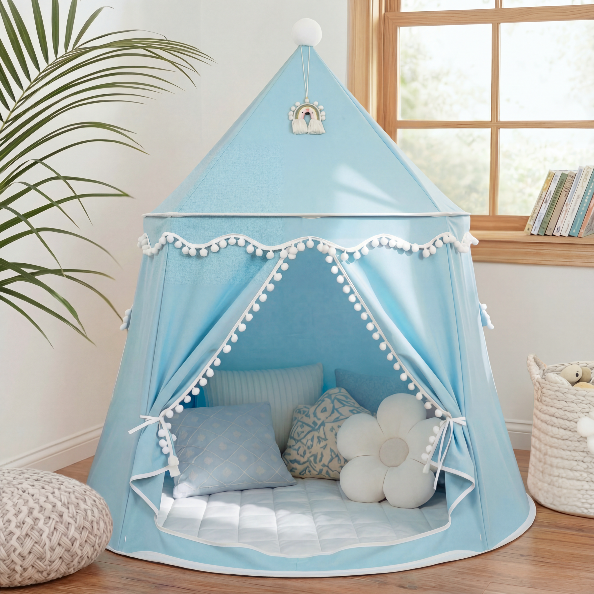 rundes Spielzelt - atmungsaktiv aus Baumwolle & Hanf