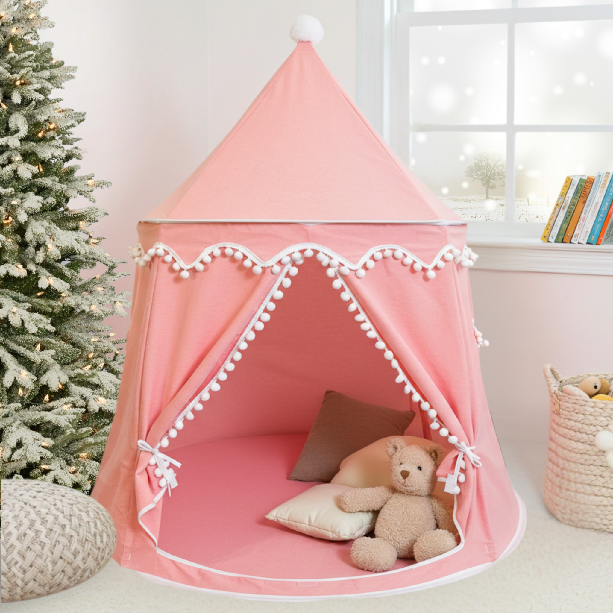 rundes Spielzelt - atmungsaktiv aus Baumwolle & Hanf