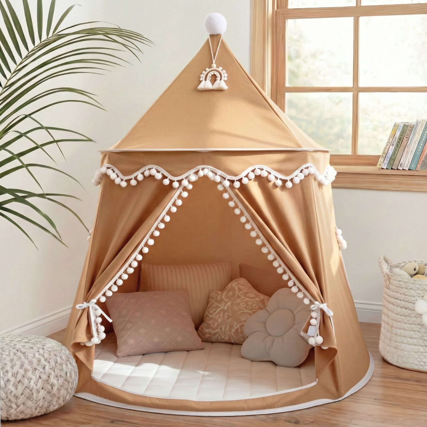 rundes Spielzelt - atmungsaktiv aus Baumwolle & Hanf