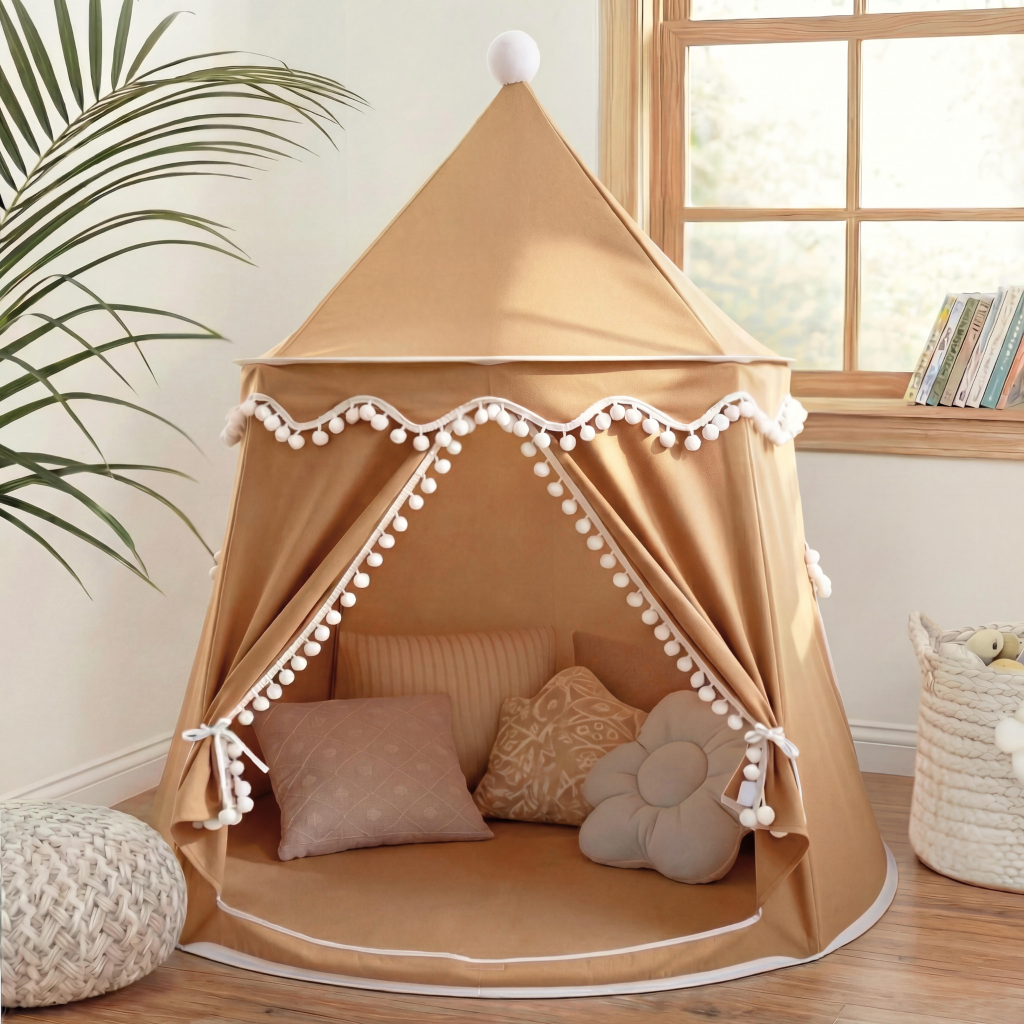 rundes Spielzelt - atmungsaktiv aus Baumwolle & Hanf