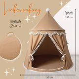 rundes Spielzelt - atmungsaktiv aus Baumwolle & Hanf