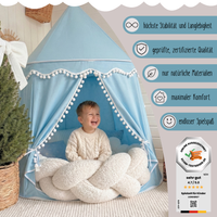 rundes Spielzelt - atmungsaktiv aus Baumwolle & Hanf