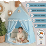 rundes Spielzelt - atmungsaktiv aus Baumwolle & Hanf