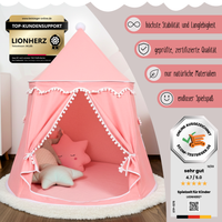 rundes Spielzelt - atmungsaktiv aus Baumwolle & Hanf