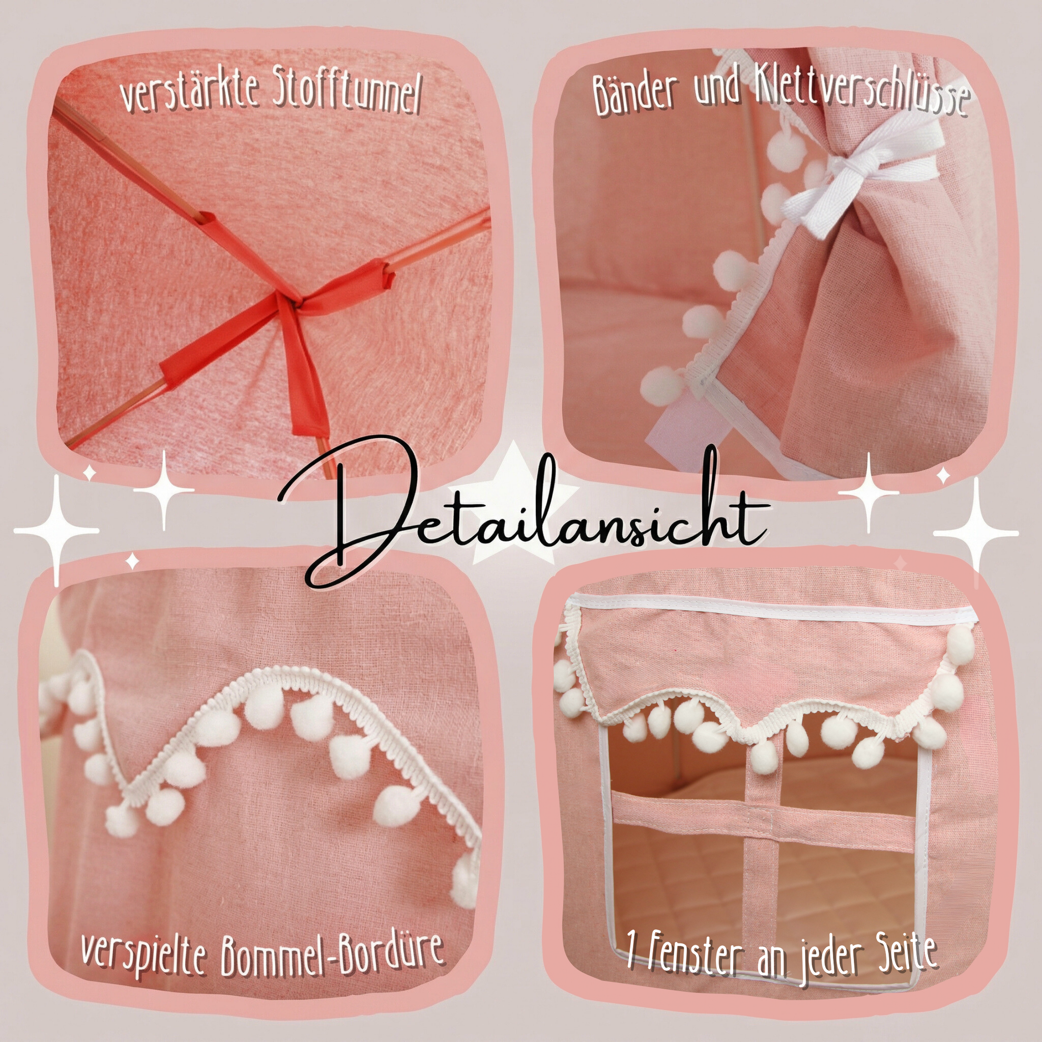 rundes Spielzelt - atmungsaktiv aus Baumwolle & Hanf